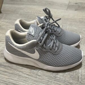 Nike Gray and White Sneakers